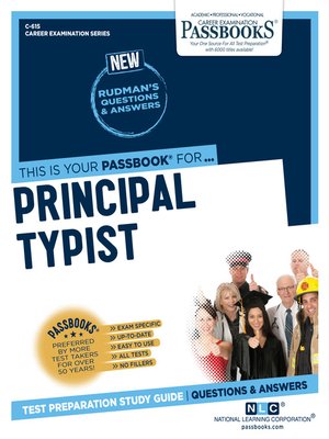 cover image of Principal Typist